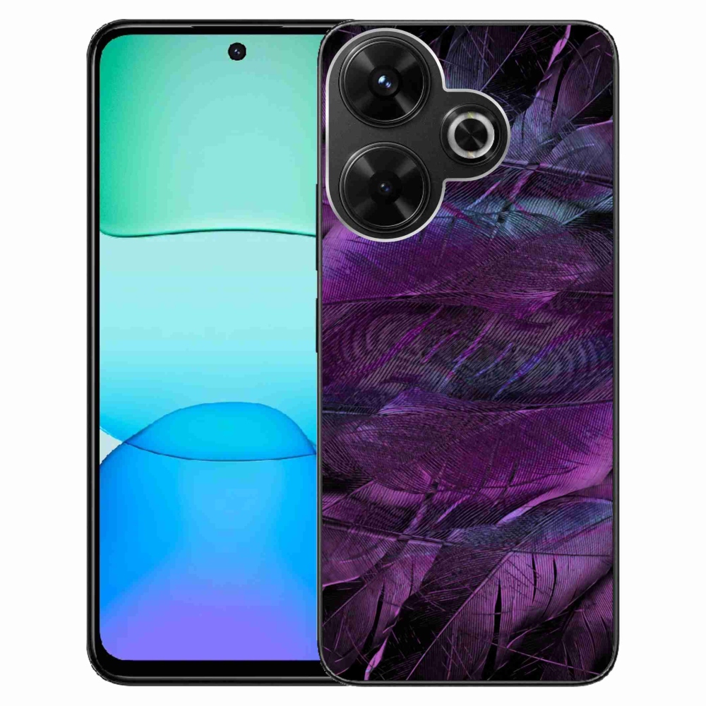 Gél borítás mmCase a Xiaomi Redmi 13 4G/Poco M6 4G - lila tollakhoz
