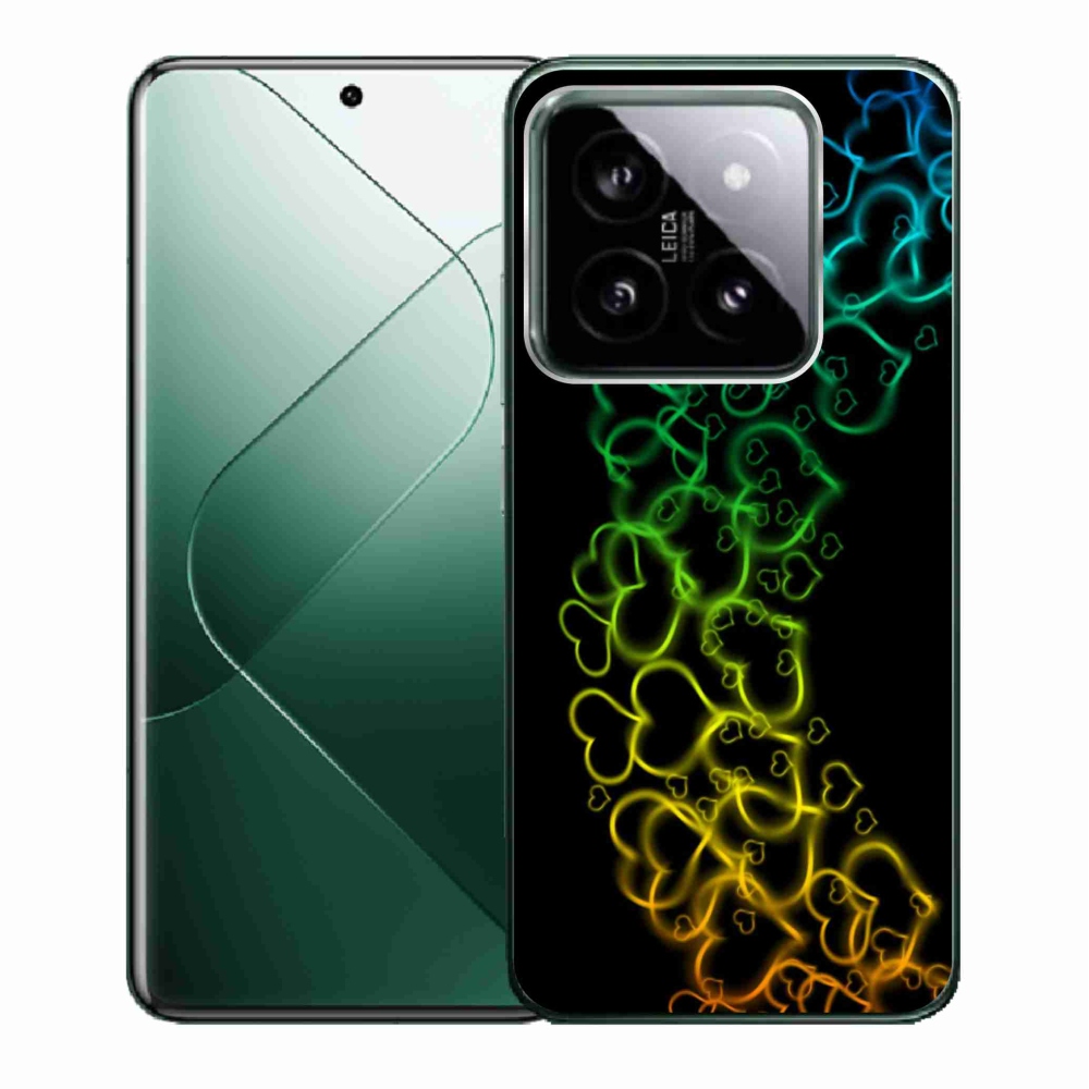 Gél borító mmCase a Xiaomi 14 - színes szívek számára