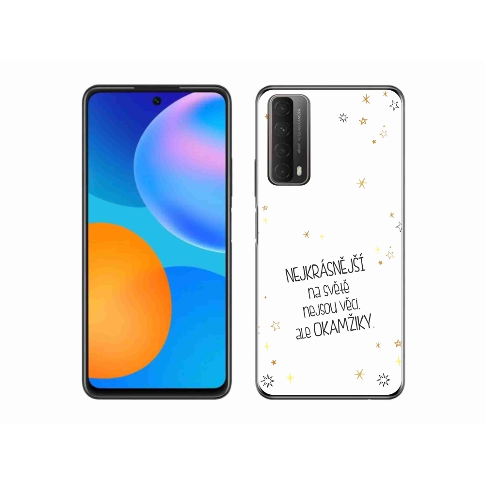 Gél borítás mmCase a Huawei P Smart (2021) - idézet 4 fehér háttér