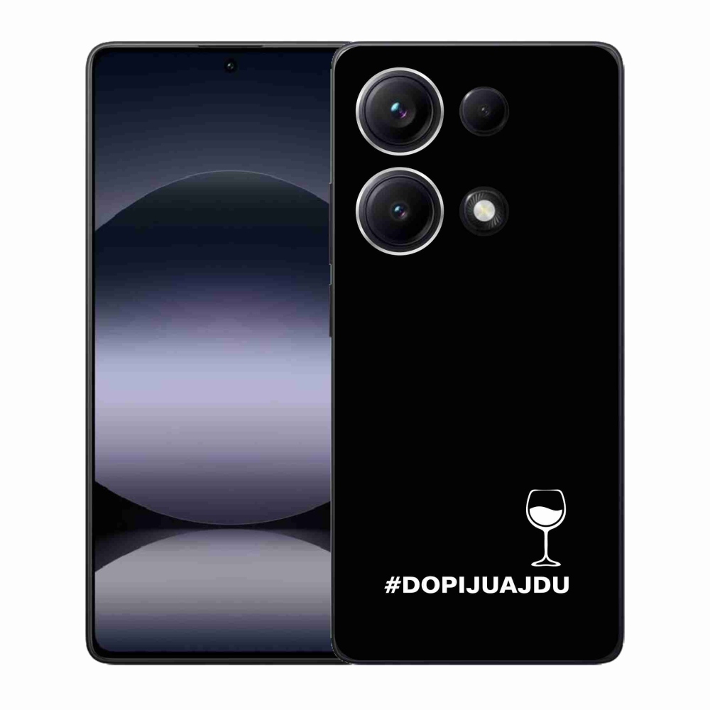 Gél borítás mmCase a Xiaomi Redmi Note 14S-hez - bor motívum fekete háttérrel