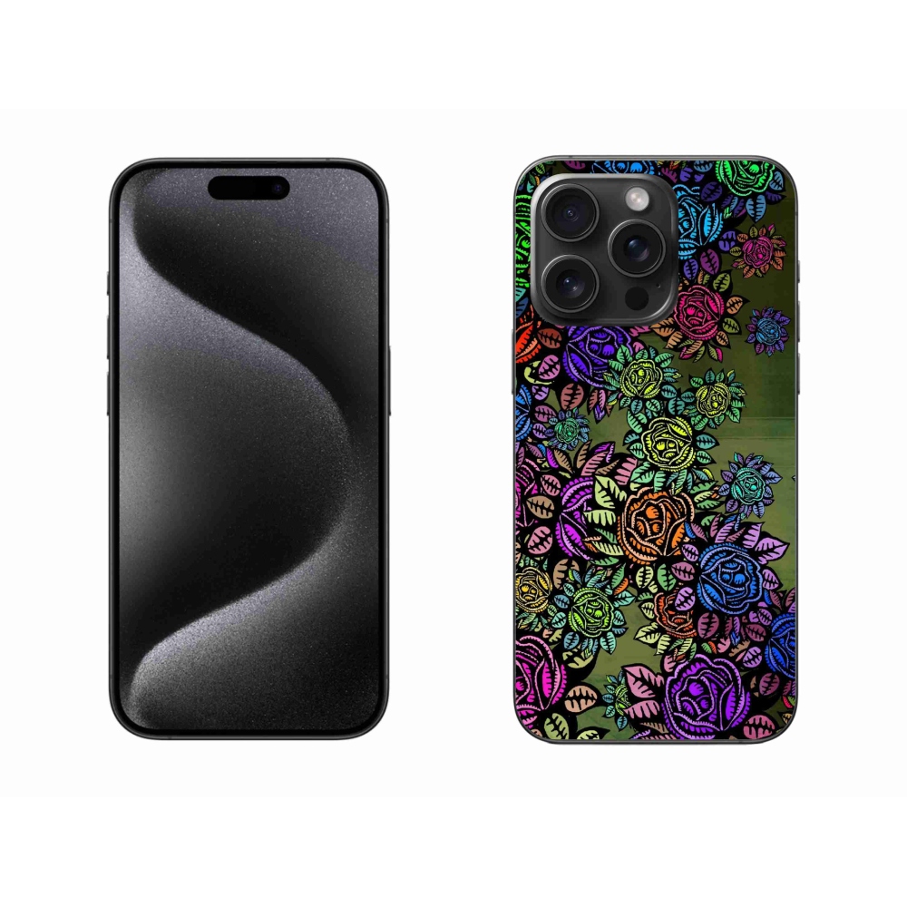 Gél borítás mmCase iPhone 15 Pro Max készülékhez - virágok 6