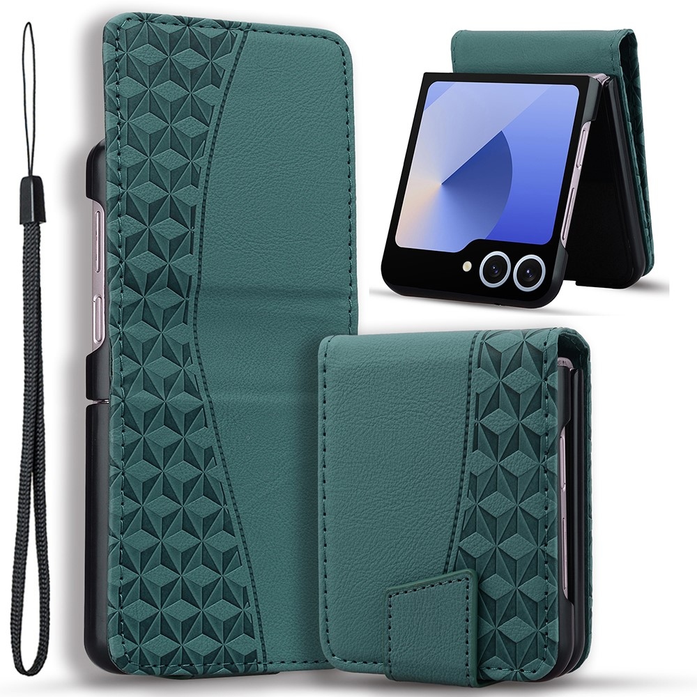 Gridy könyvtáska Samsung Galaxy Z Flip7 5G - zöld