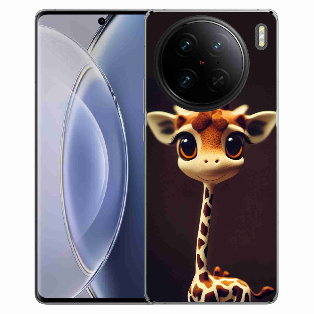 Zselés borítás mmCase a Vivo X90 Pro készülékhez - kis zsiráf