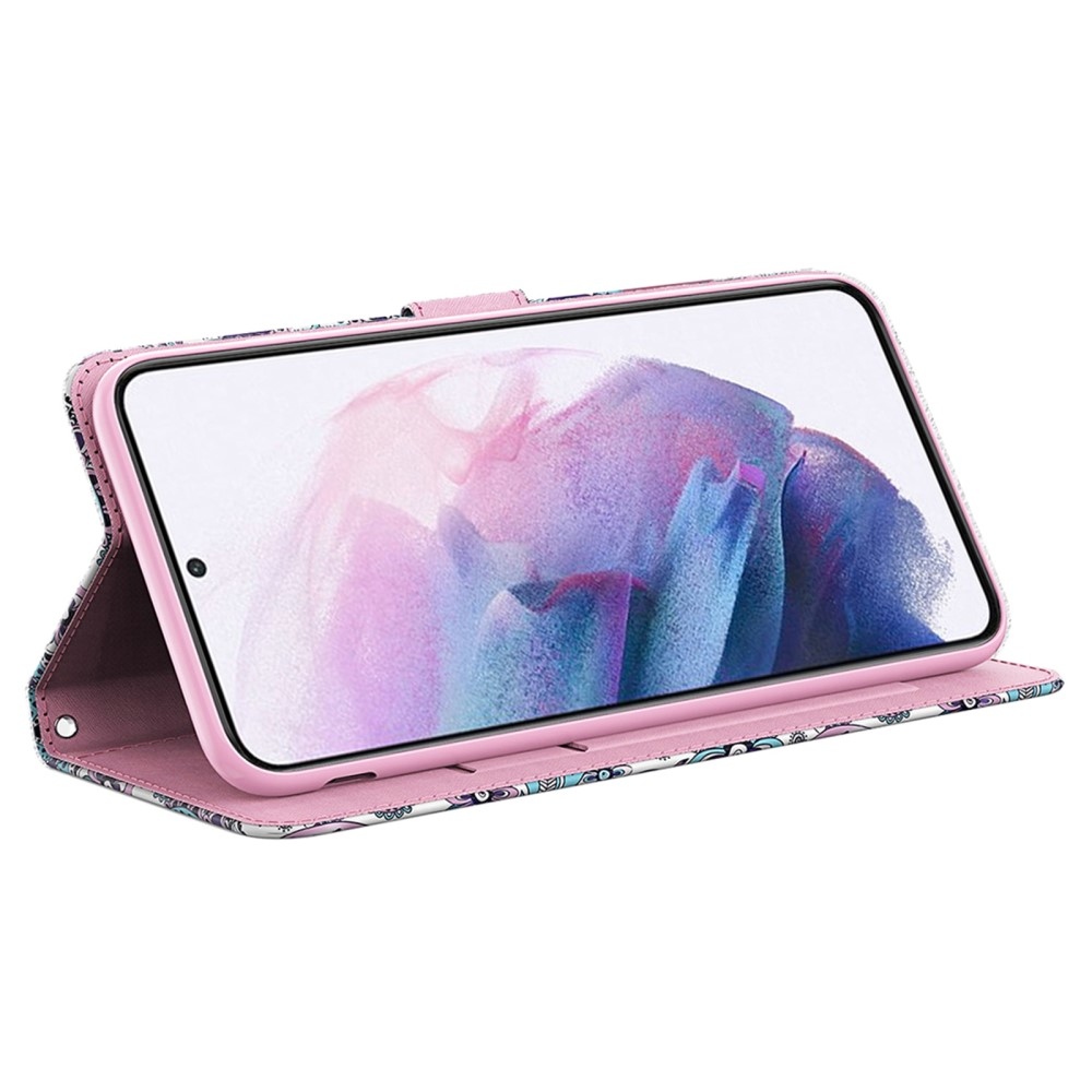 Nyomtatott könyv tok Samsung Galaxy A15 4G/5G készülékhez - kasmír minta