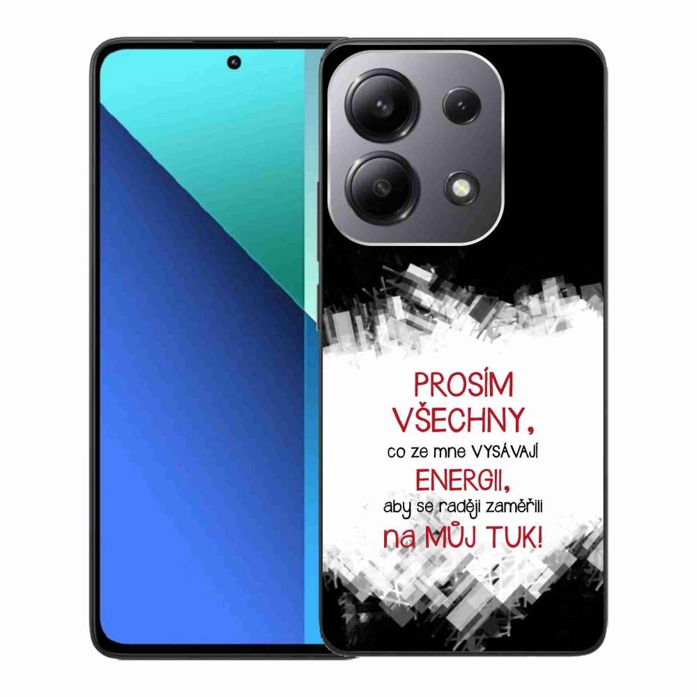 Gél borító mmCase a Xiaomi Redmi Note 13-hoz - vicces szöveg 1 piros