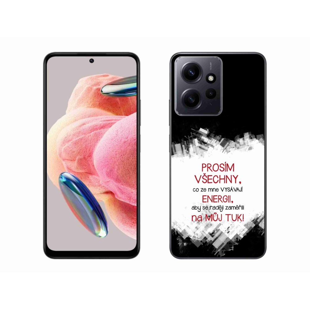 Gél borító mmCase a Xiaomi Redmi Note 12 4G - vicces szöveg 1 piros