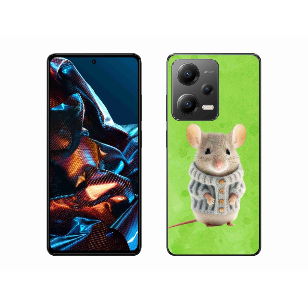 Gél borítás mmCase a Xiaomi Redmi Note 12 Pro 5G-hez - egér pulóverben