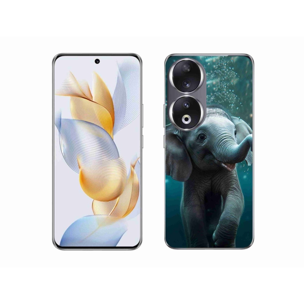 Zselés borítás mmCase a Honor 90-hez - elefánt a víz alatt