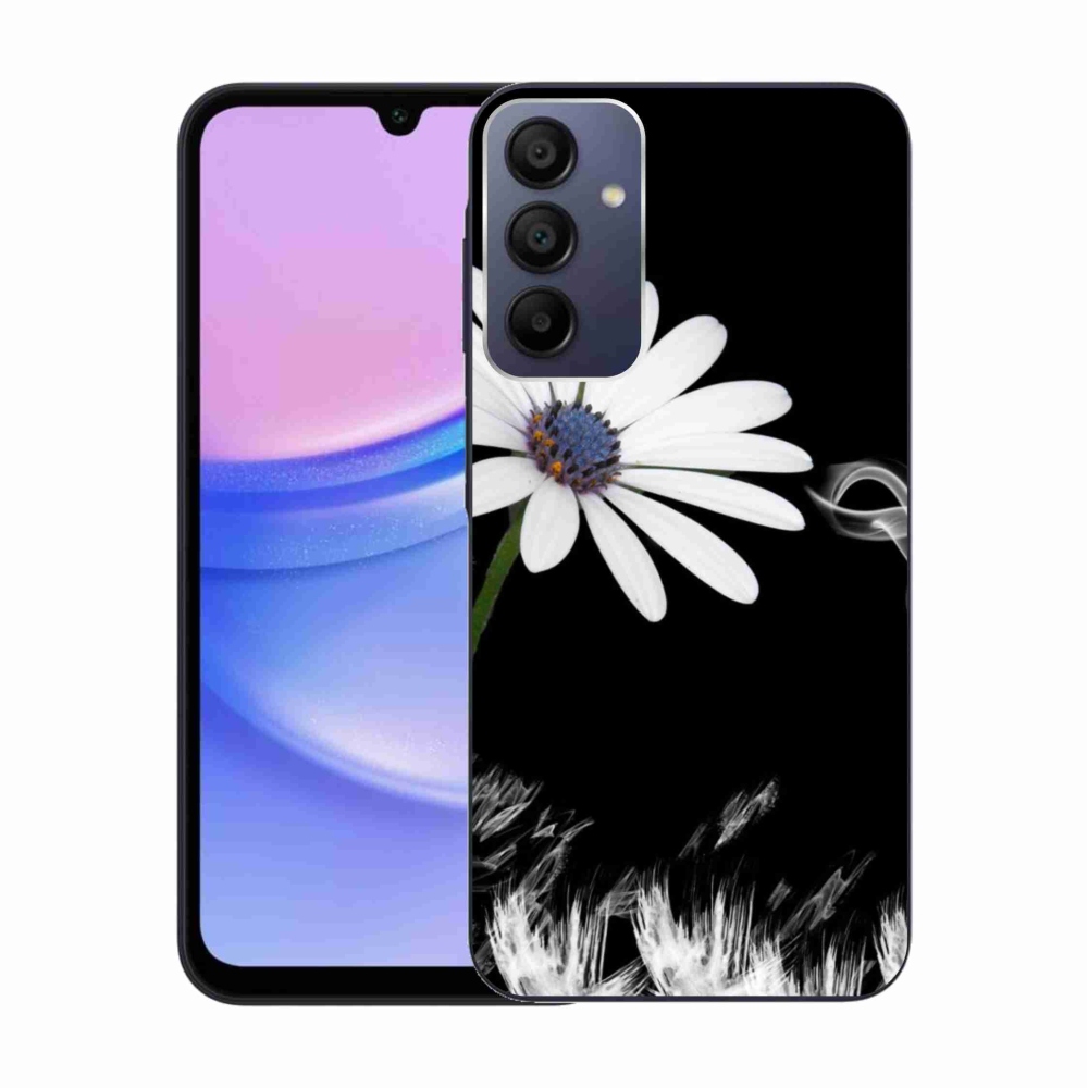 Gél védőhuzat mmCase Samsung Galaxy A15 4G/5G - fehér virág