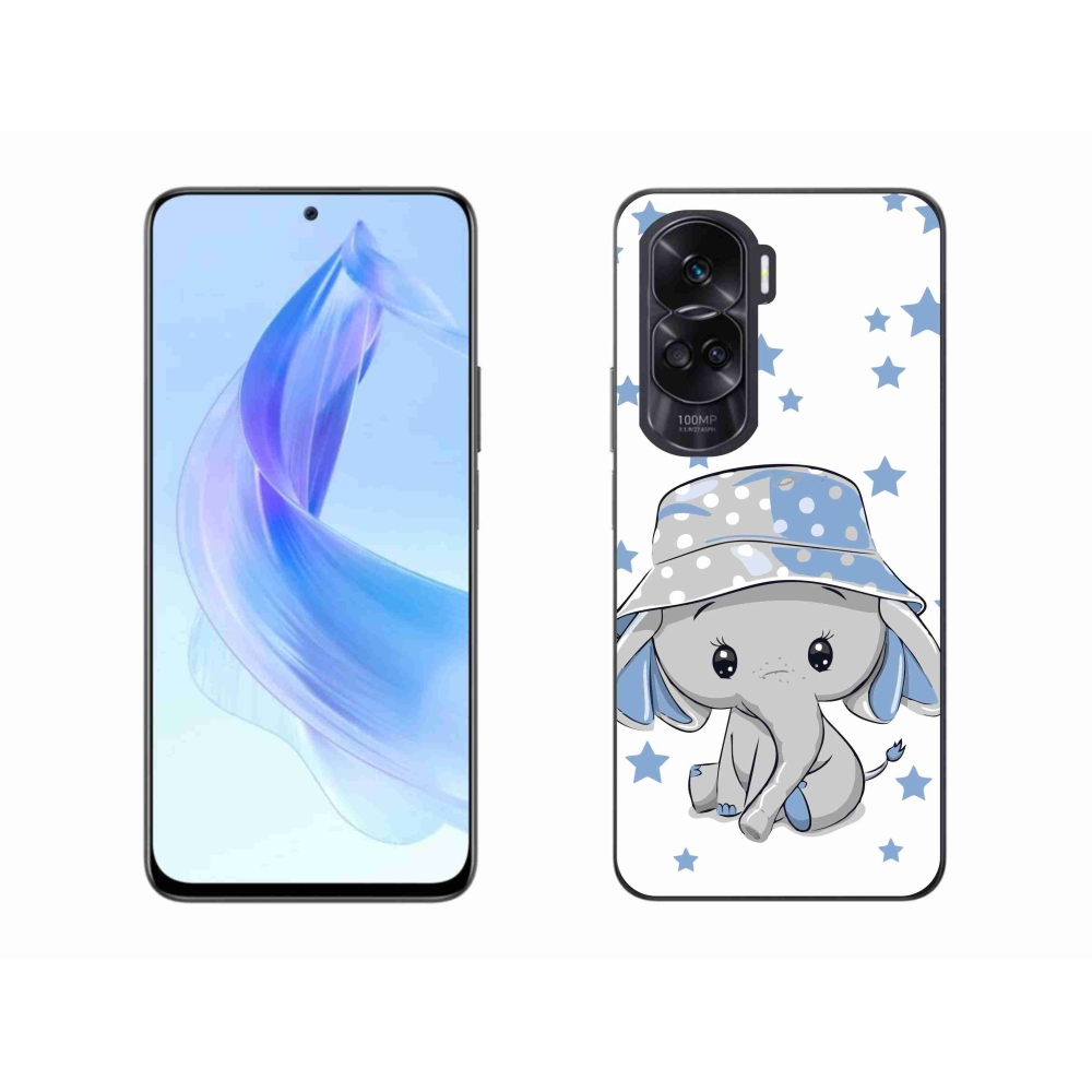 Zselés borítás mmCase a Honor 90 Lite készülékhez - kék elefánt