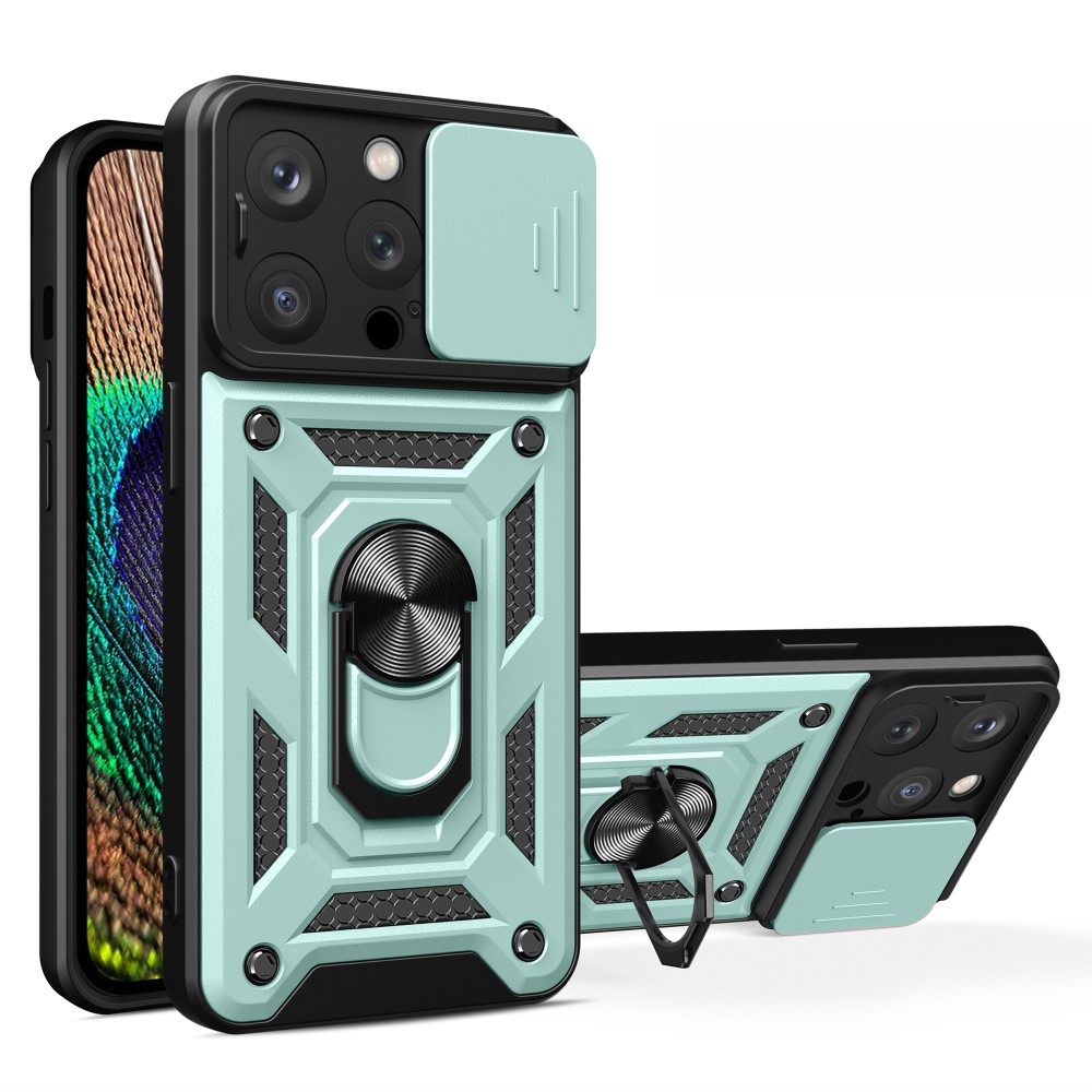Tartós csúszásálló borítás iPhone 15 Pro készülékhez - zöld