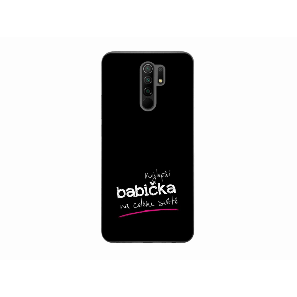 Gél borító mmCase a Xiaomi Redmi 9 - a legjobb nagymama 4 fekete háttérrel