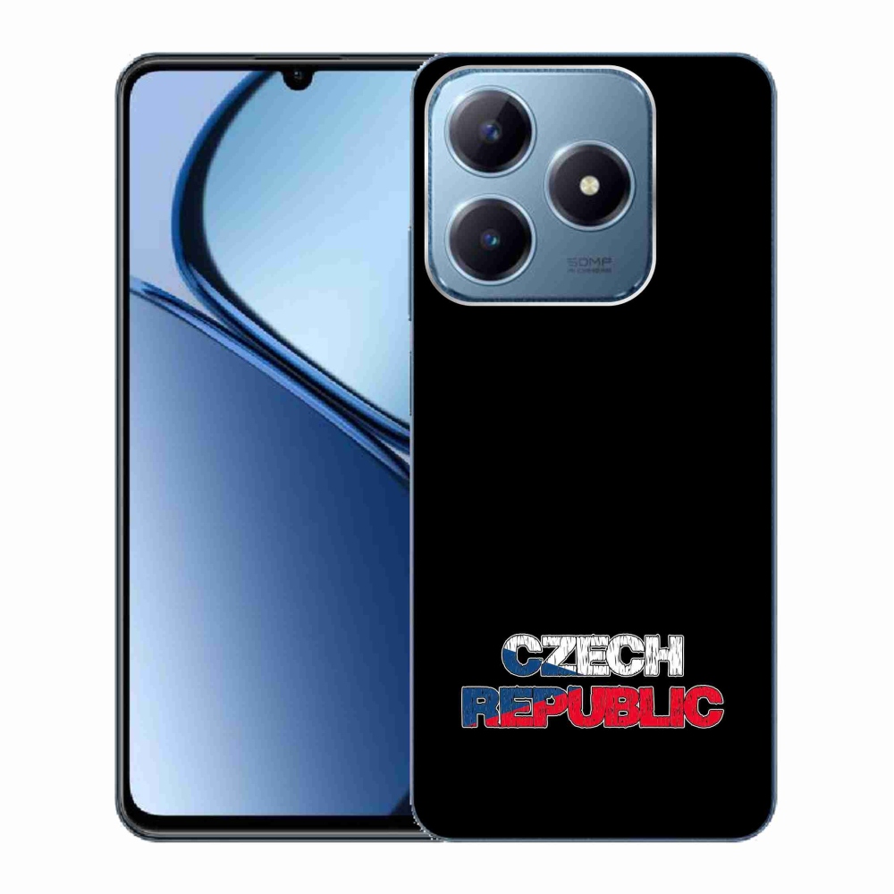 Gél borító mmCase a Realme C63 készülékhez - Csehország fekete háttér