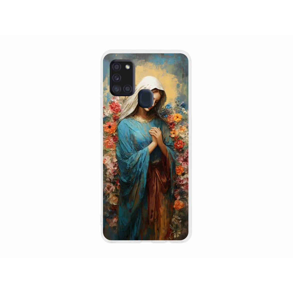 Gél borítás mmCase Samsung Galaxy A21s készülékhez - szent nő