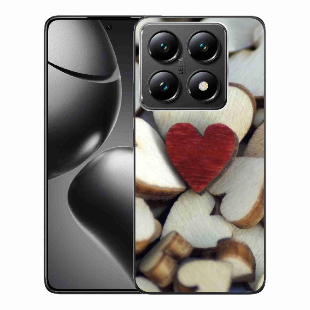 Gél borítás mmCase a Xiaomi 14T Pro számára - gravírozott piros szív