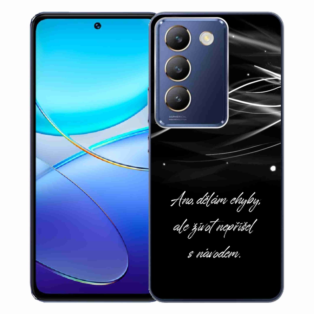 Gél borítás mmCase a Vivo V40 SE 4G/5G készülékre - idézem fekete háttérrel