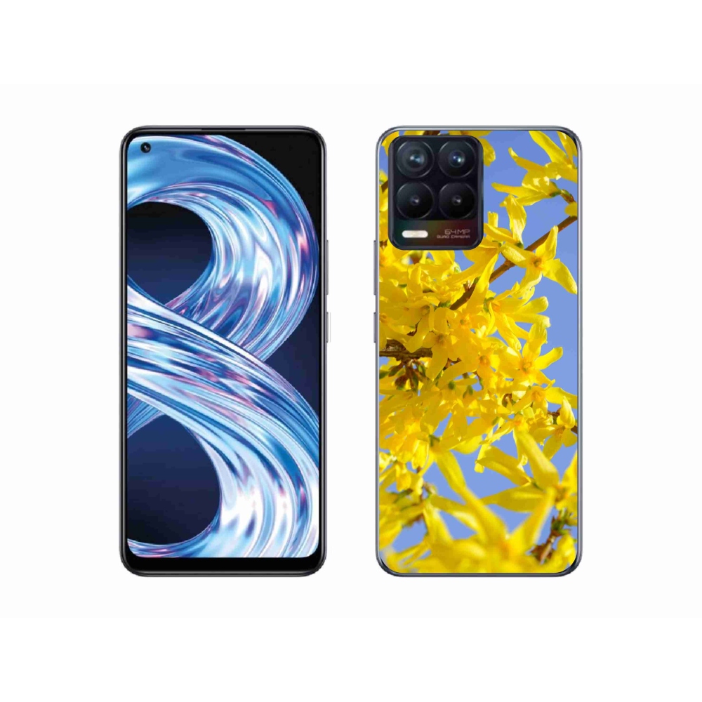 Gél borító mmCase a Realme 8 Pro készülékhez - sárga virágok