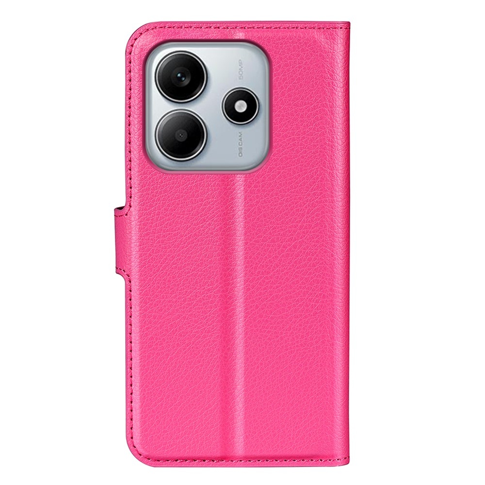 Litchi könyv tok Xiaomi Redmi Note 14 5G - rózsa