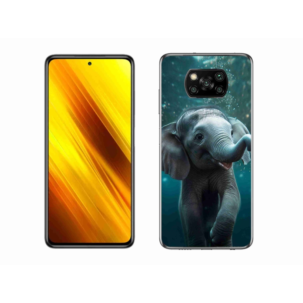 Gél borítás mmCase a Xiaomi Poco X3 Pro számára - elefánt a víz alatt