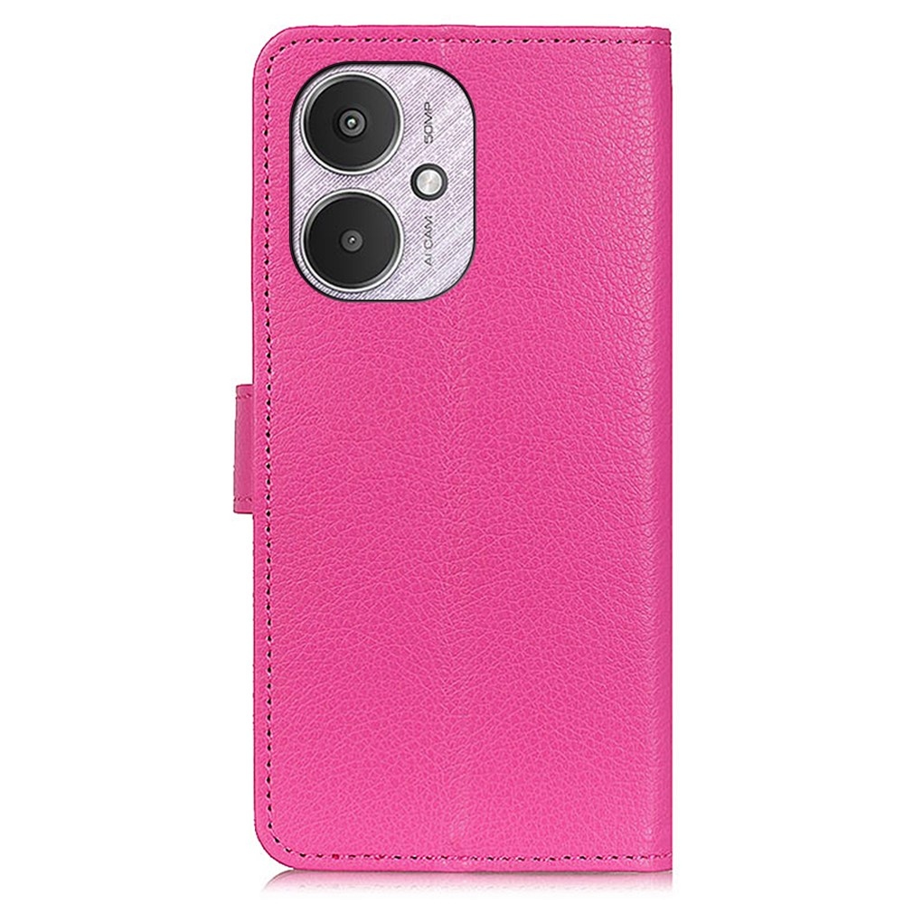 Litchie könyv tok Xiaomi Poco C65/Redmi 13C 4G/5G - rózsa