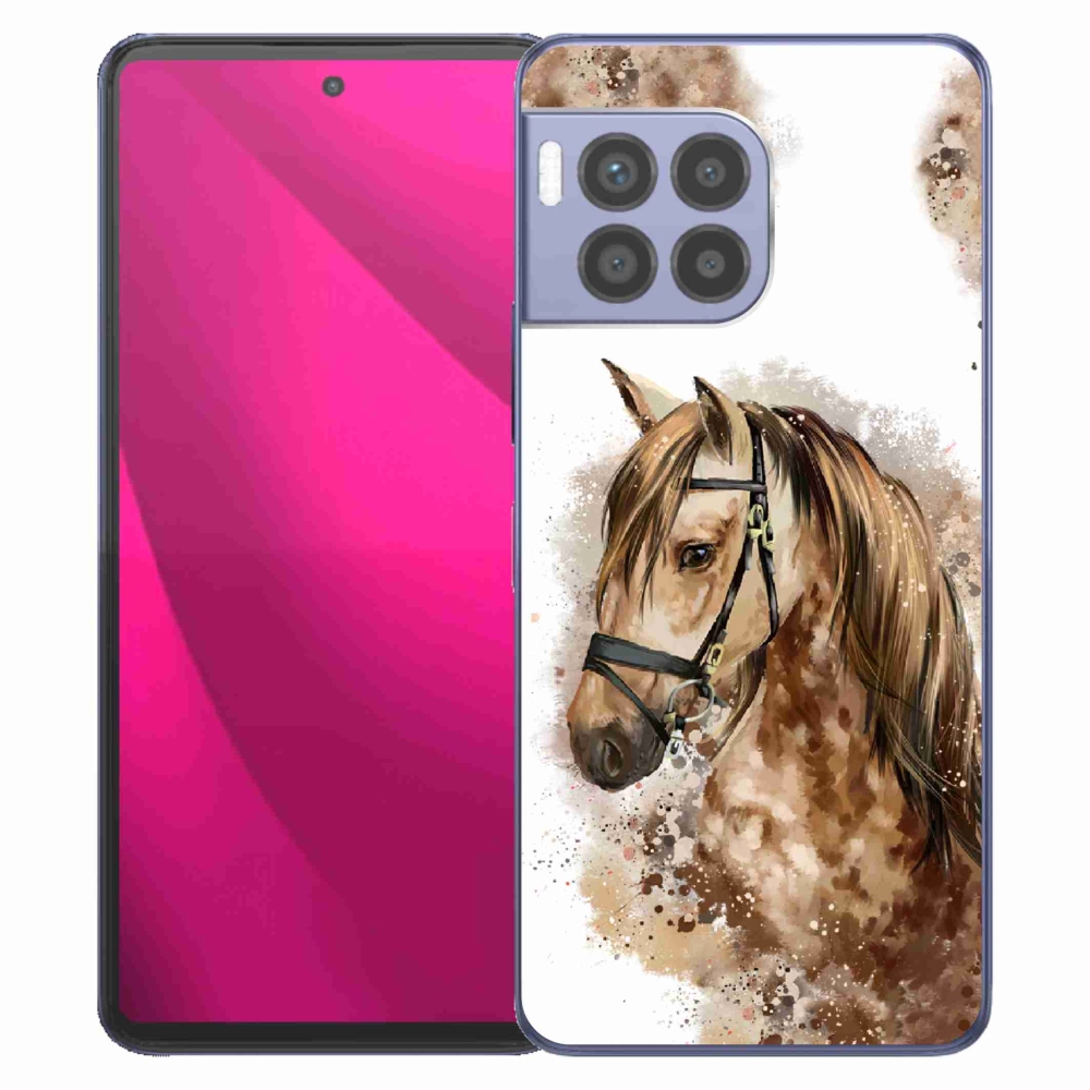 Zselés borítás mmCase a T-Mobile T Phone 2 Pro készülékhez - barna rajzfilmes ló