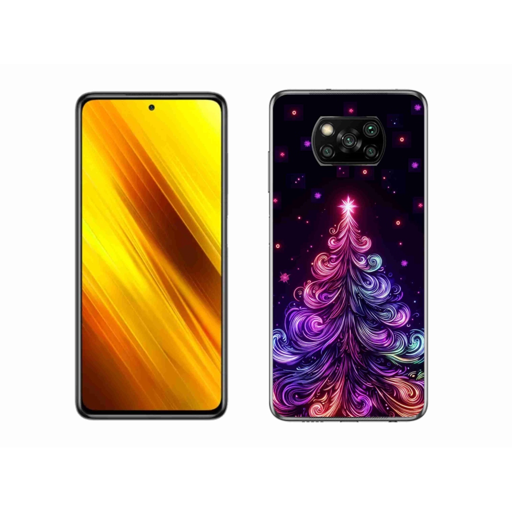 Gél borítás mmCase a Xiaomi Poco X3 Pro számára - neon karácsonyfa 1