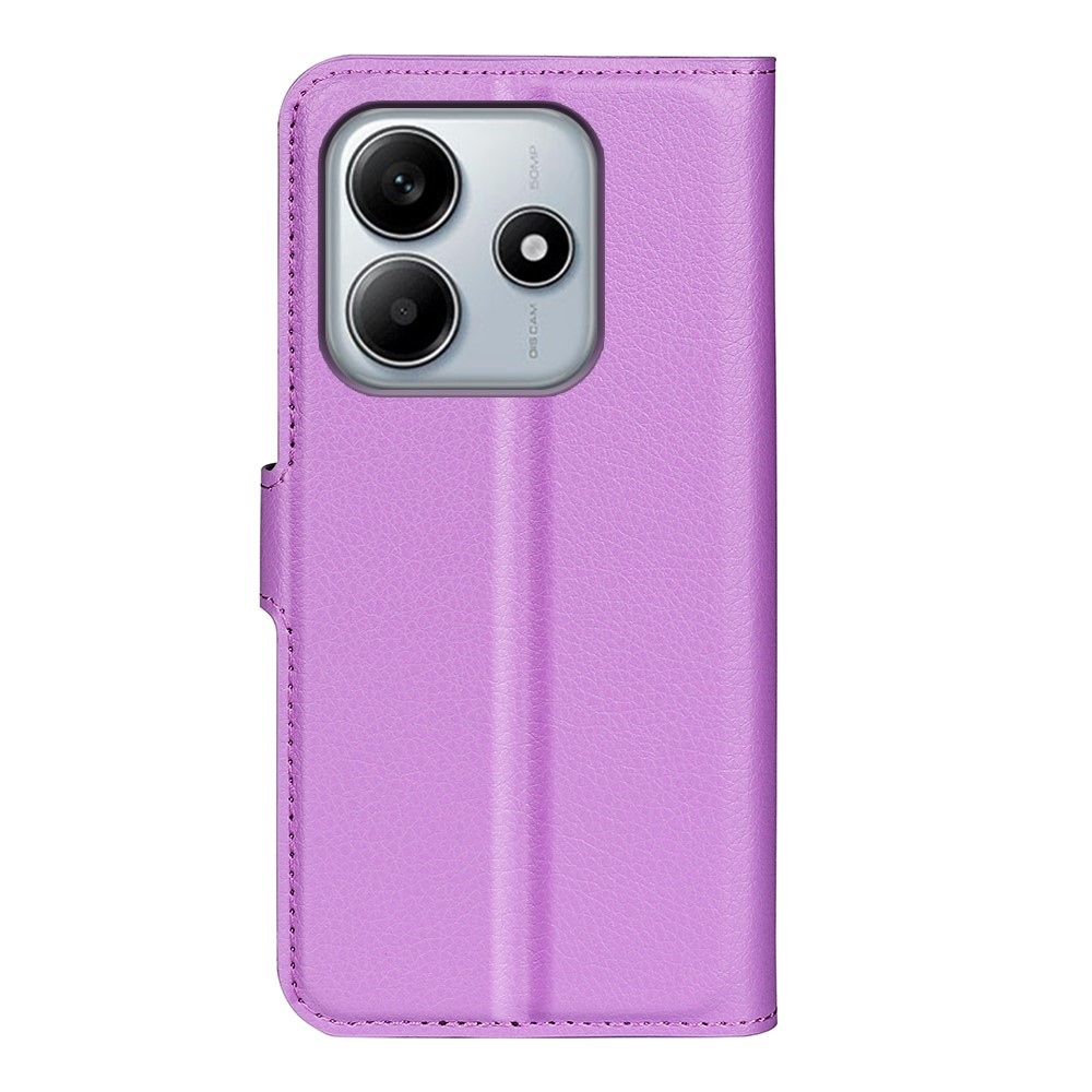 Litchi könyv tok a Xiaomi Redmi Note 14 5G-hez - lila