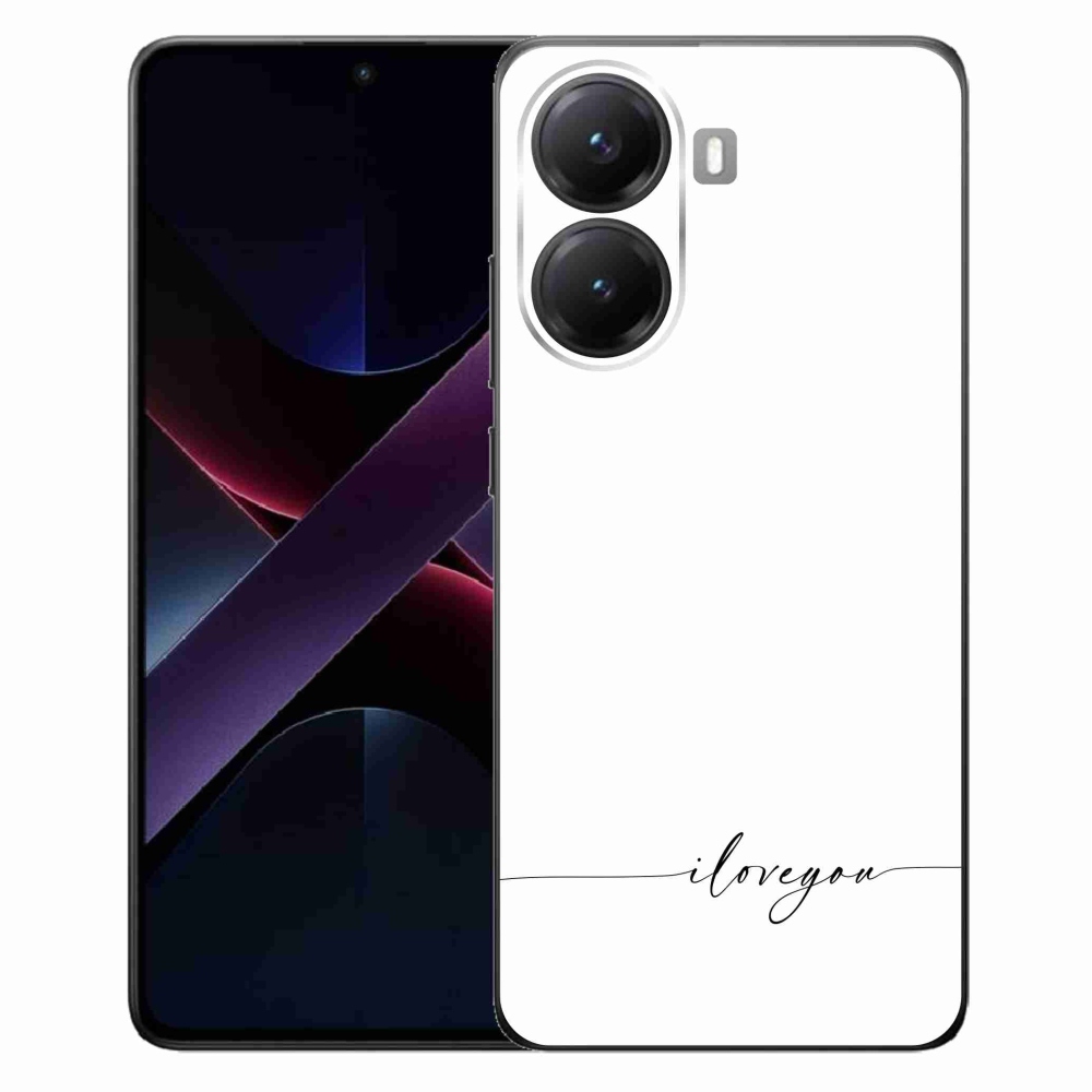 Gél borító mmCase a Xiaomi Poco X7 Pro 5G számára - Szeretlek fehér háttérrel