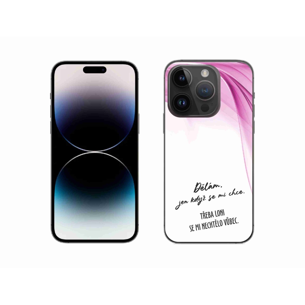 Gél borítás mmCase iPhone 14 Pro 6.1 készülékhez - vicces szöveg 12 fehér háttér