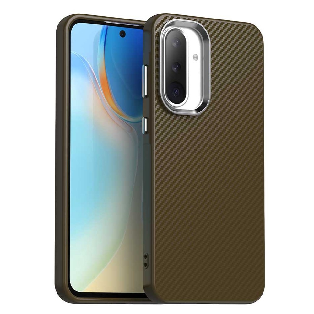 Szálas textúrájú, tartós borítás Samsung Galaxy A36 5G készülékhez - barna