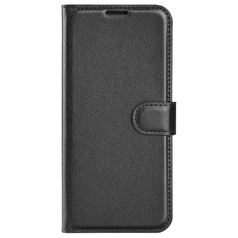 Litchi könyv tok Xiaomi 14 Pro-hoz - fekete