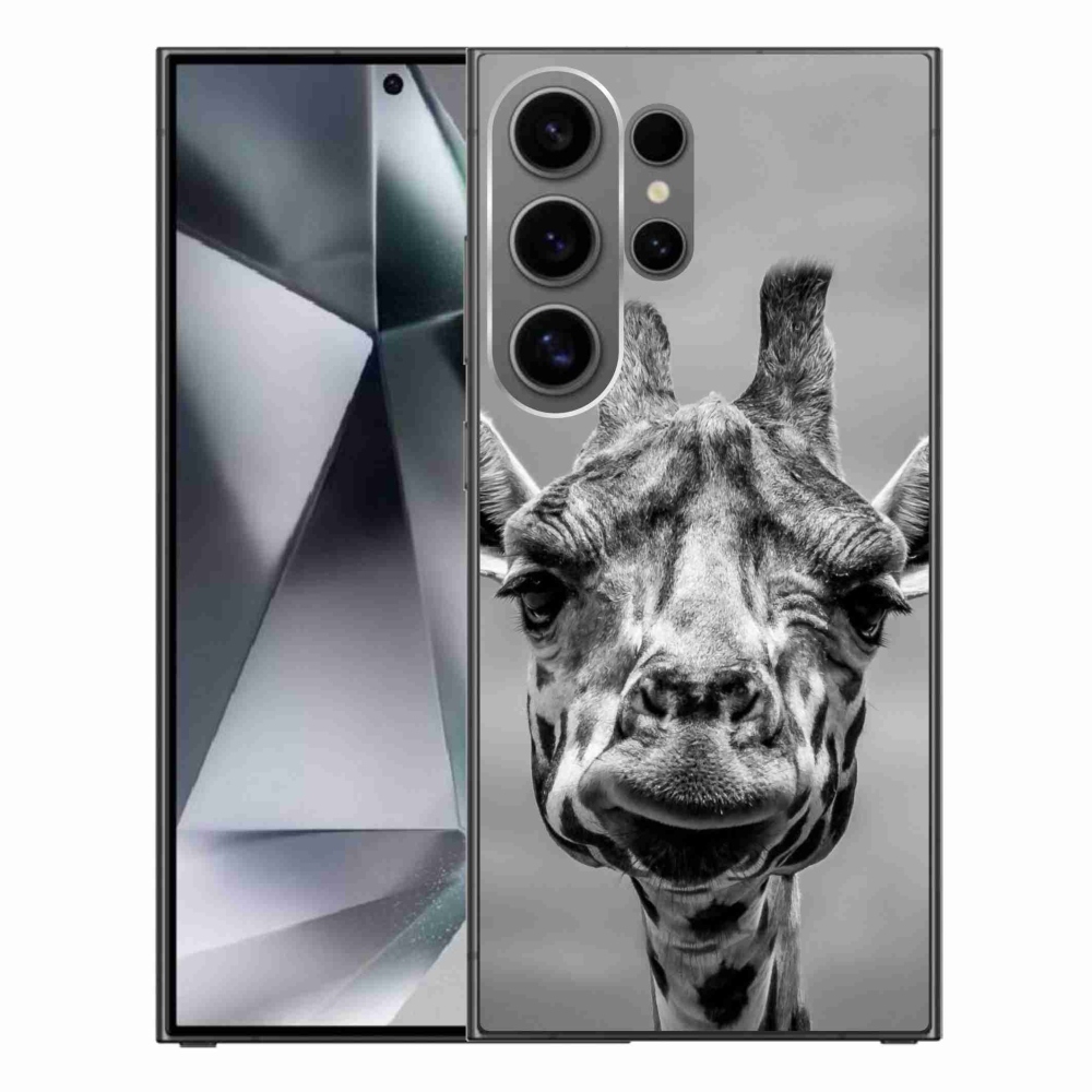Zselés borítás mmCase Samsung Galaxy S24 Ultra készülékhez - fekete-fehér zsiráf