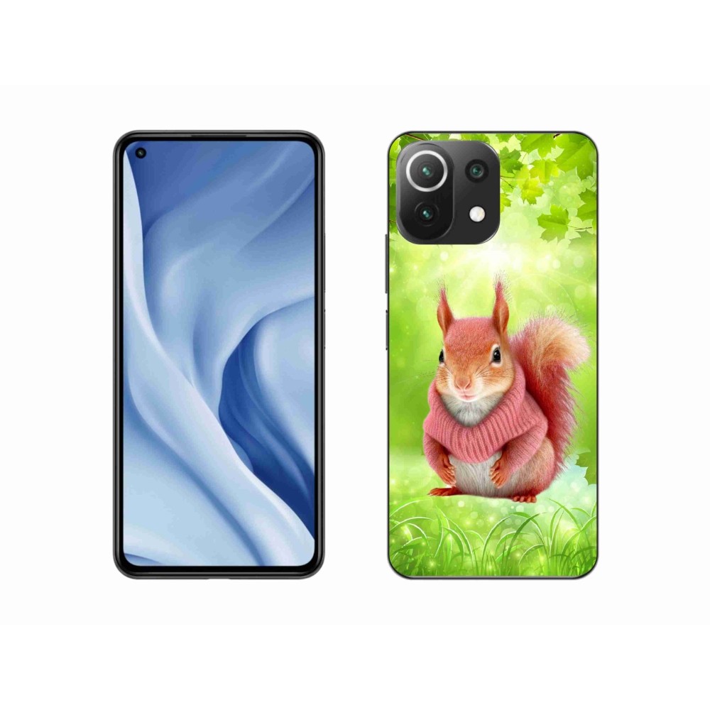 Gél borítás mmCase a Xiaomi Mi 11 Lite 4G/5G-hez - mókus pulóverben