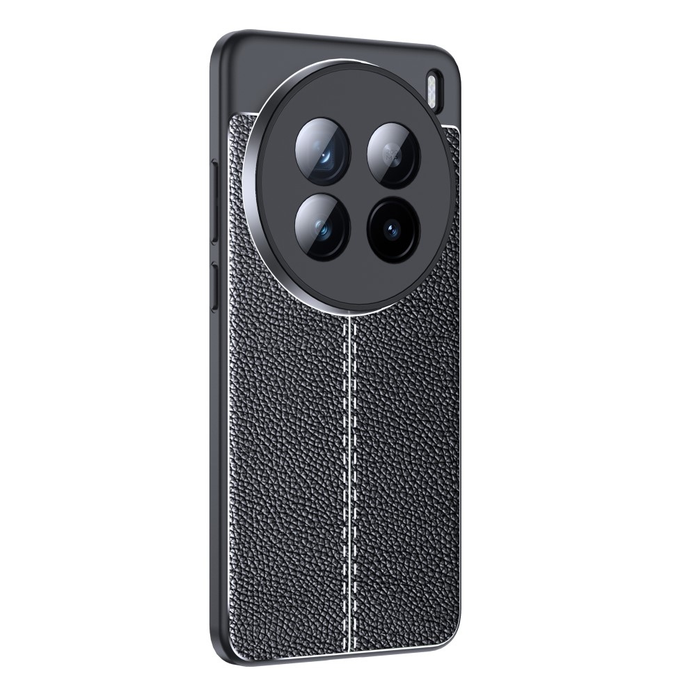 Litchi tartós zselés tok a Vivo X200 Pro 5G készülékhez - fekete
