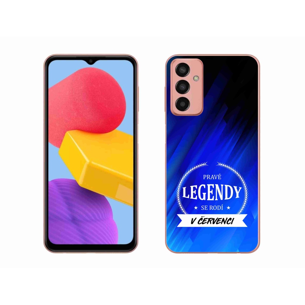Gél borítás mmCase Samsung Galaxy M13 - Legends in July kék háttérrel