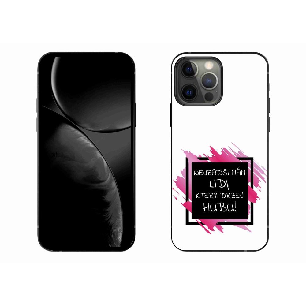 Gél borítás mmCase iPhone 13 Pro Max 6.7 készülékhez - vicces szöveg 7 fekete és fehér háttérrel