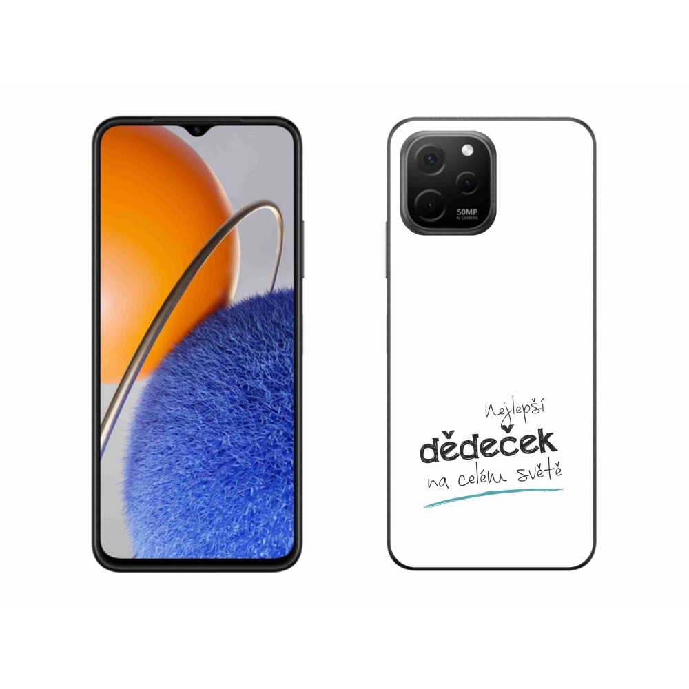 Gél borító mmCase a Huawei Nova Y61 - legjobb nagypapa 3 fehér háttérrel