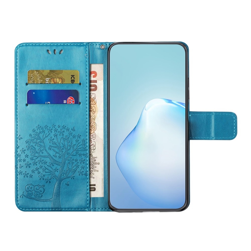 Fás könyv tok Samsung Galaxy A56 5G - kék