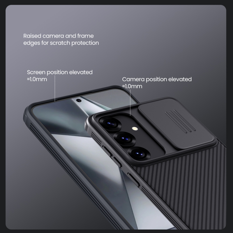 Nillkin CamShield PRO hátlap a Samsung Galaxy S25 készülékhez Fekete