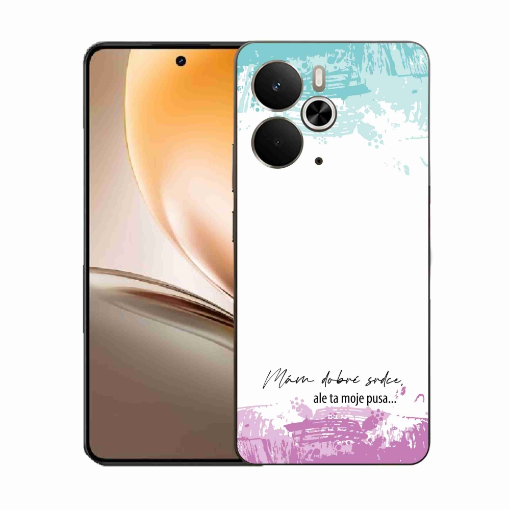 Gél borító mmCase a Realme 14 5G készülékhez - vicces szöveg 3 fehér háttér