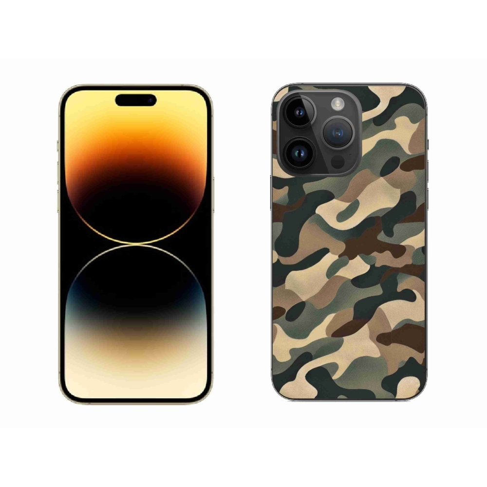 Zselés borítás mmCase iPhone 14 Pro Max készülékhez - terepszínű minta 11