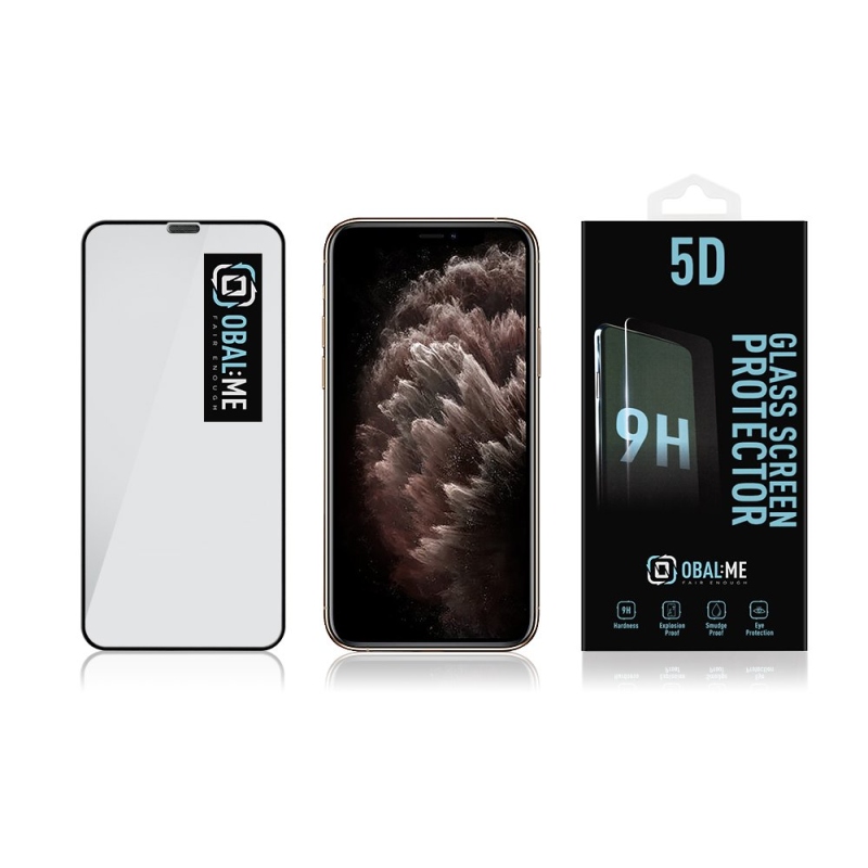Fedél:Me 5D edzett üveg Apple iPhone 11 Pro/ XS/X Fekete