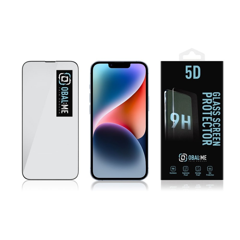 Fedél:Me 5D edzett üveg Apple iPhone 13/13 Pro/14 Fekete
