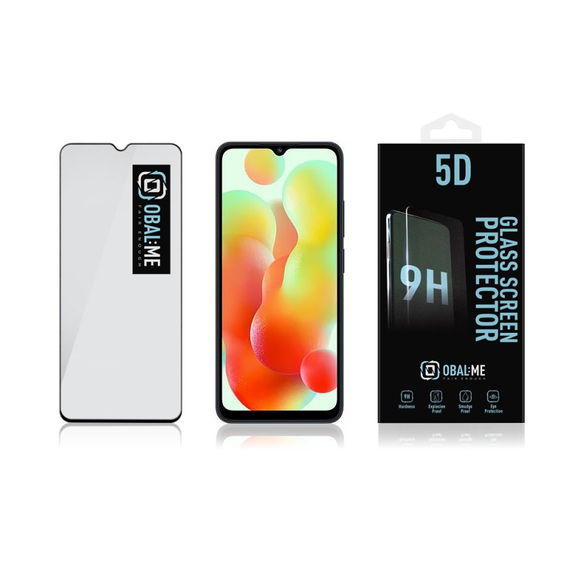 Fedél:Me 5D edzett üveg Xiaomi Redmi 12C Fekete