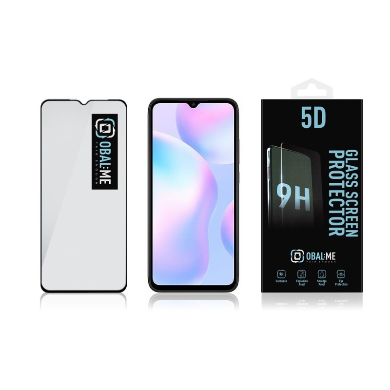 Fedél:Me 5D edzett üveg Xiaomi Redmi 9A/9AT/9C Fekete