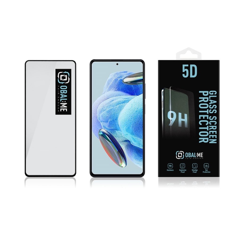 Fedél:Me 5D edzett üveg Xiaomi Redmi Note 12 4G/5G Fekete