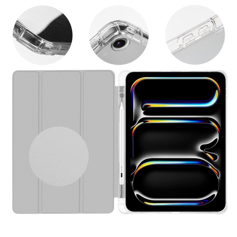 COVER:ME MistyTab tok iPad Air (2020/2022/2024/2025)/iPad Pro 11 (1/2/3/4) világosszürke tokhoz