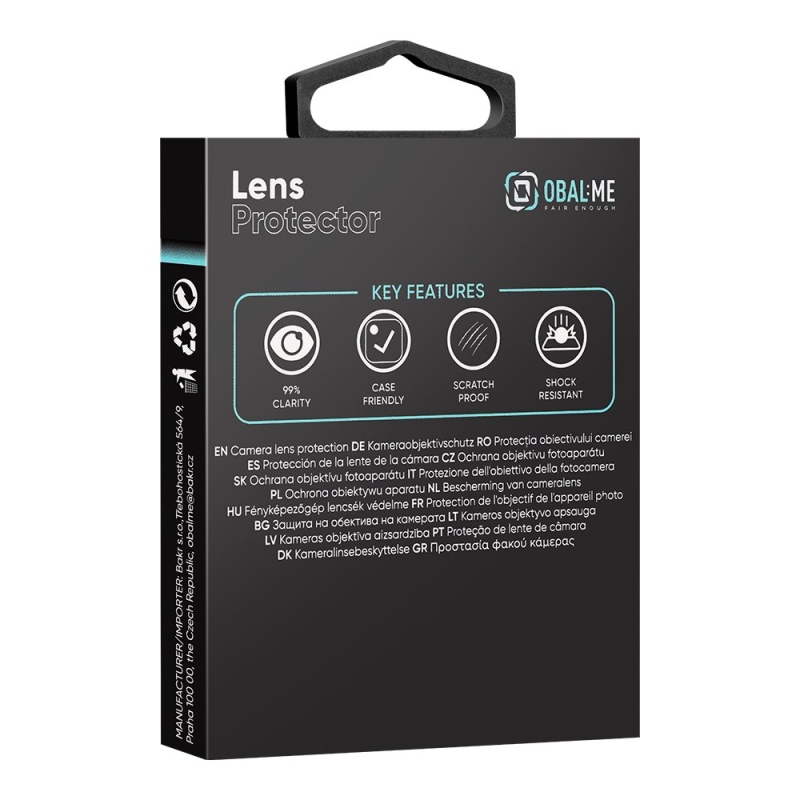 OBAL:ME lencsevédő Samsung Galaxy S24 Ultra készülékhez, titánfekete