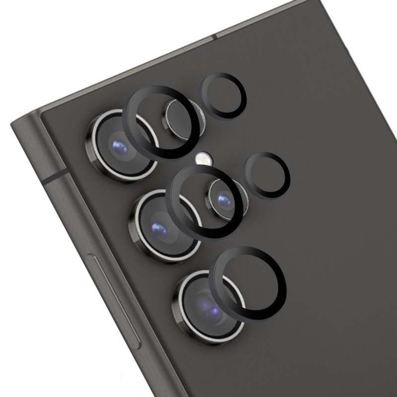 OBAL:ME lencsevédő Samsung Galaxy S24 Ultra készülékhez, titánfekete