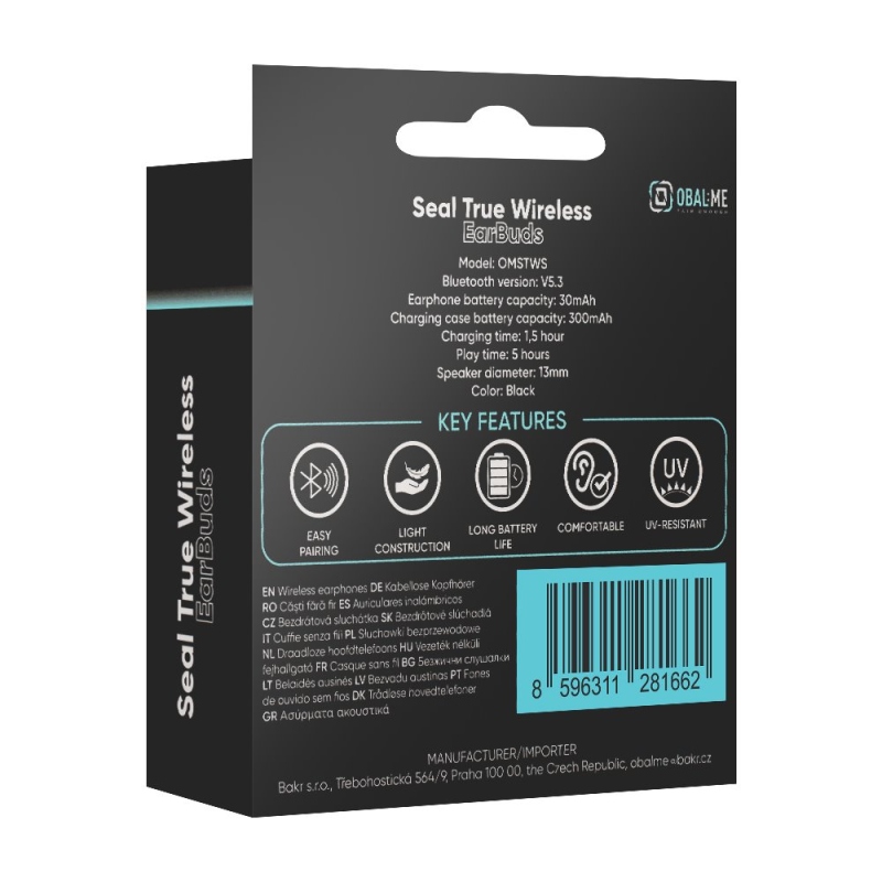 CSOMAG:ME Seal True Wireless In-EarBuds fekete